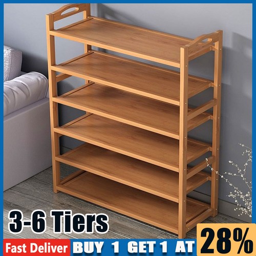 Tier wooden shoe storage - wooden,