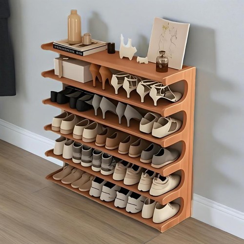Tier bamboo shoe rack - rack, closet
