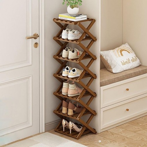 Bamboo shoe footwear rack - bamboo,
