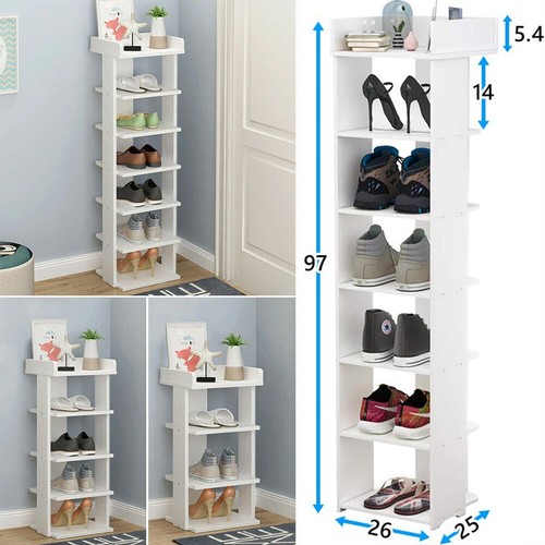 Narrow shoe rack wooden - rack,