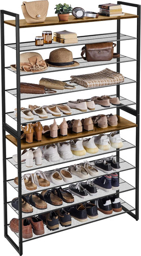 Tier metal shoe rack - 10-tier,