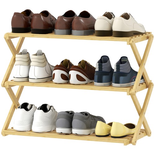 Homcom bamboo shoe rack - homcom,