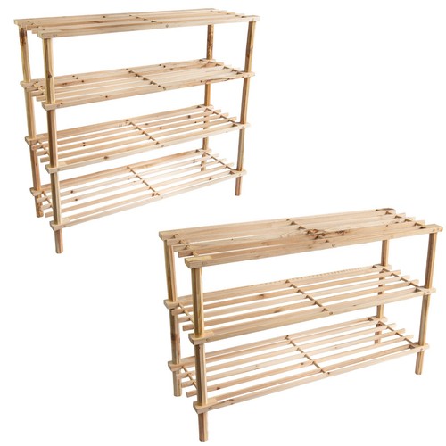 Tier wooden shoe rack - 3,