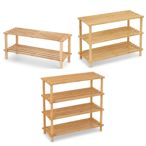 Tier wooden shoe rack - 2/3/4,