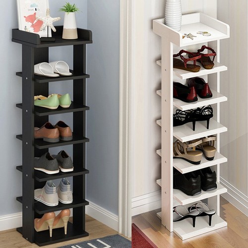 Tier slim wooden shoe rack - wooden,