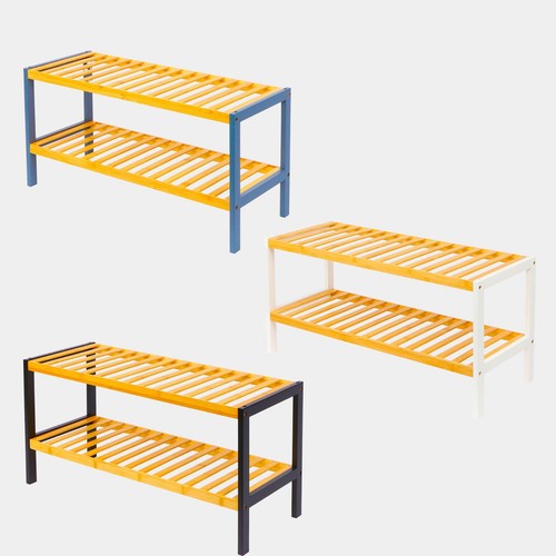 Stackable tier bamboo shoe - 2,