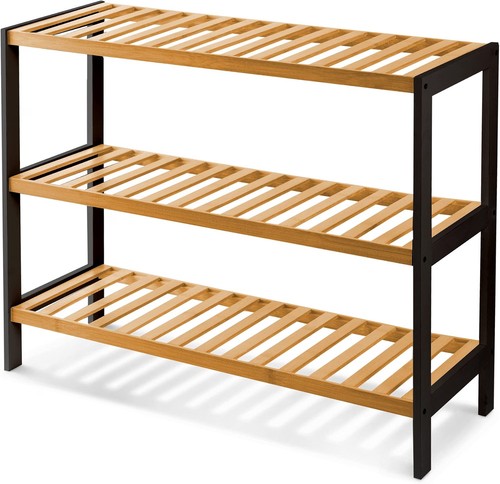 Bamboo shoe rack organiser - bamboo, 3