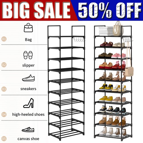 10tier narrow shoe rack - 10tier,