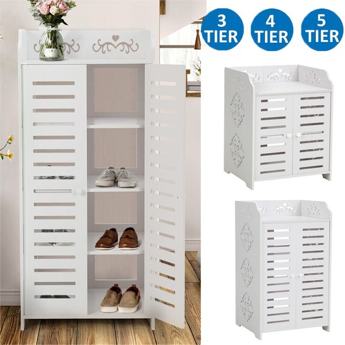 5tier wooden shoe - wooden, storage