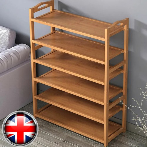 Tier wooden shoe rack tall - tier,